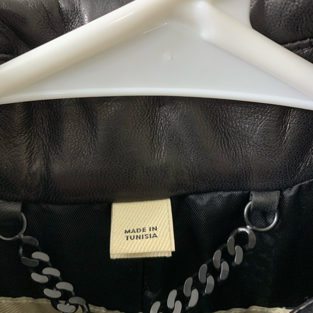 NWT Burberry London Black Double-Breasted Leather Trench Coat US.4 - Picture 3 of 13